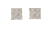 Charming Design Square Shape 925 Sterling Silver Earrings studded with CZ